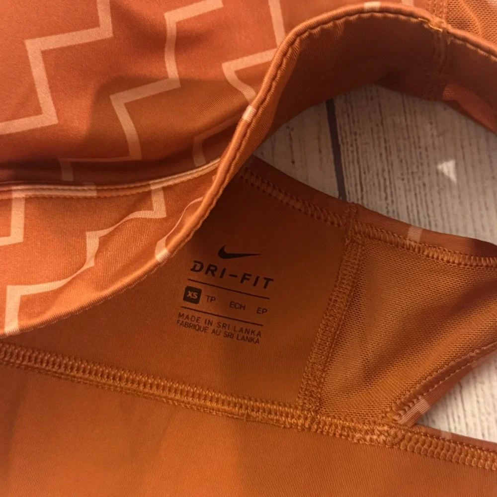 Nike Women's Sports Bra Lot 2 Dri-FIT Swoosh Medium Support XS Orange White